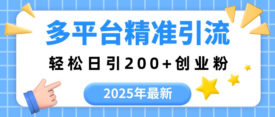 2025年最新多平台精准引流，轻松日引200+-西瓜网创