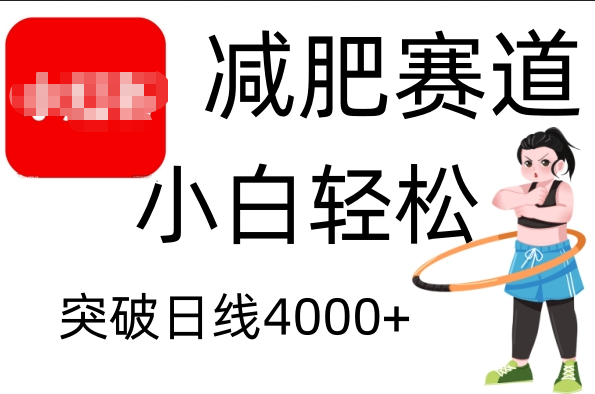 小红书减肥赛道，小白轻松日利润4000+-西瓜网创