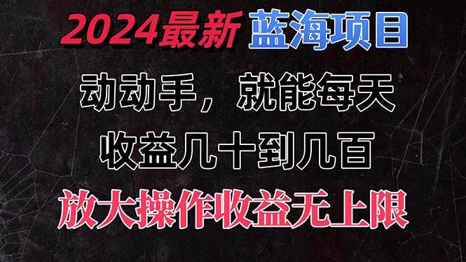 有手就行的2024全新蓝海项目，每天1小时收益几十到几百，可放大操作收…-西瓜网创