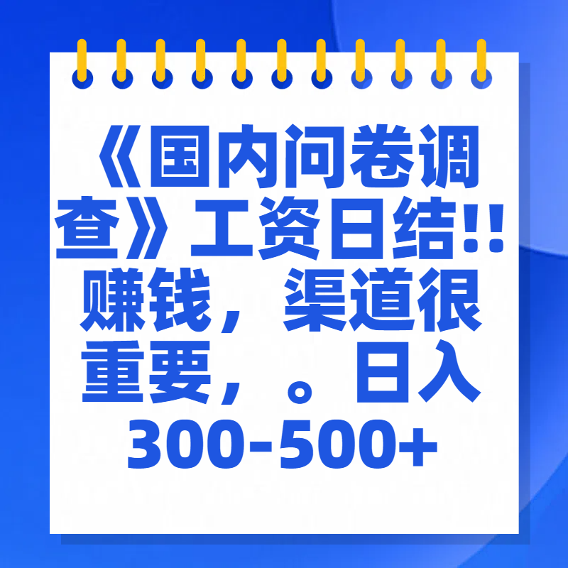 问卷调查答题，一个人在家也可以闷声发大财，小白一天2张，【揭秘】-西瓜网创