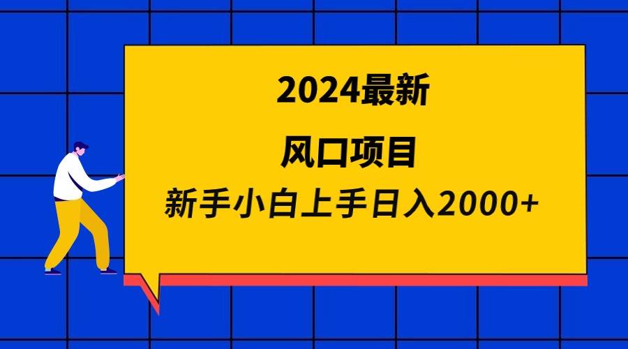 2024最新风口项目 新手小白日入2000+-西瓜网创