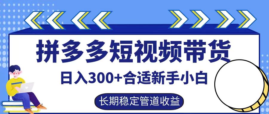 拼多多短视频带货日入300+实操落地流程-西瓜网创