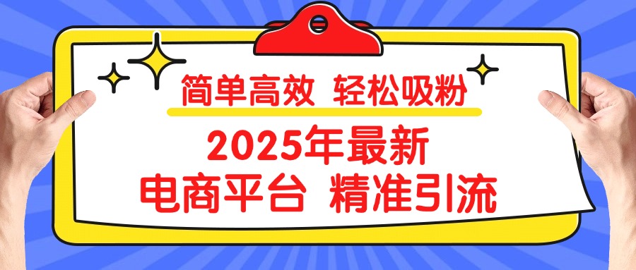 2025年最新电商平台精准引流 简单高效 轻松吸粉-西瓜网创