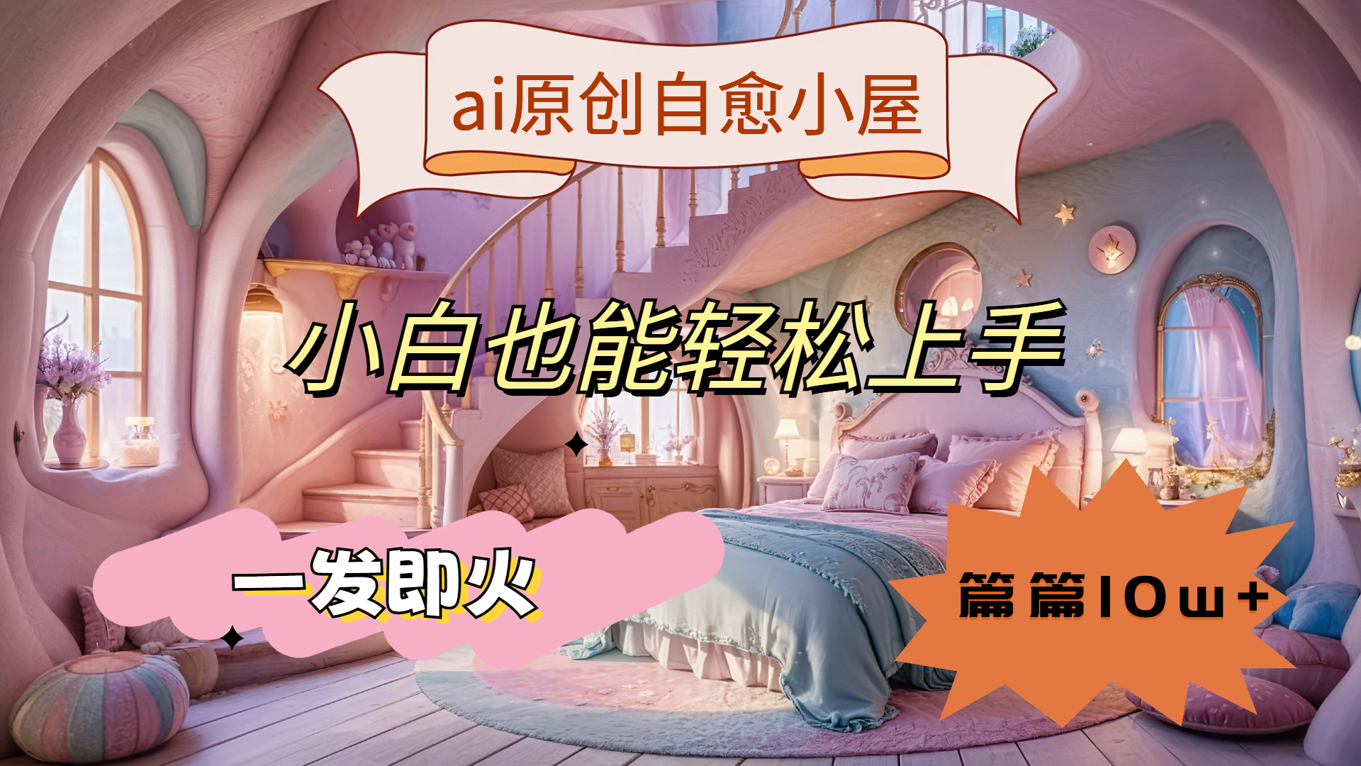 ai原创治愈小屋，小白也能轻松上手，一发即火，篇篇10w+-西瓜网创