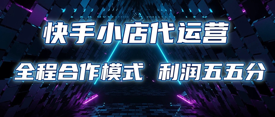 快手小店代运营 限时托管计划合作模式 利润五五分成-西瓜网创
