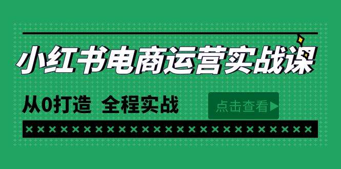 最新小红书·电商运营实战课，从0打造  全程实战（65节视频课）-西瓜网创