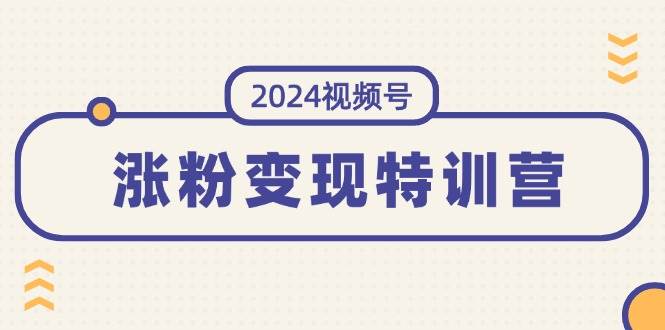 2024视频号-涨粉变现特训营：一站式打造稳定视频号涨粉变现模式（10节）-西瓜网创