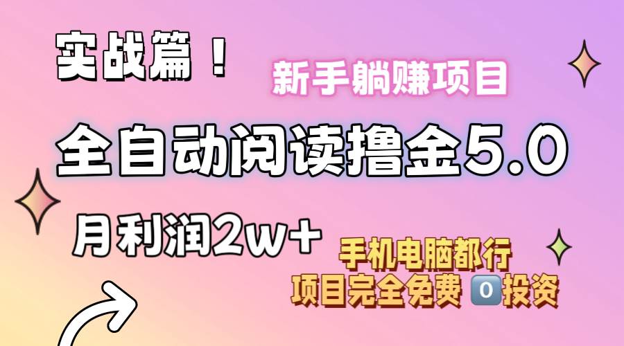 小说全自动阅读撸金5.0 操作简单 可批量操作 零门槛！小白无脑上手月入2w+-西瓜网创