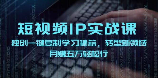 短视频 IP实战课，独创一键复制学习秘籍，转战新领域，月赚五万轻松行-西瓜网创
