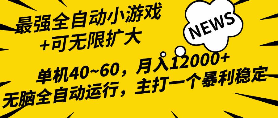 2024最新全网独家小游戏全自动，单机40~60,稳定躺赚，小白都能月入过万-西瓜网创