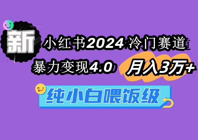 小红书2024冷门赛道 月入3万+ 暴力变现4.0 纯小白喂饭级-西瓜网创