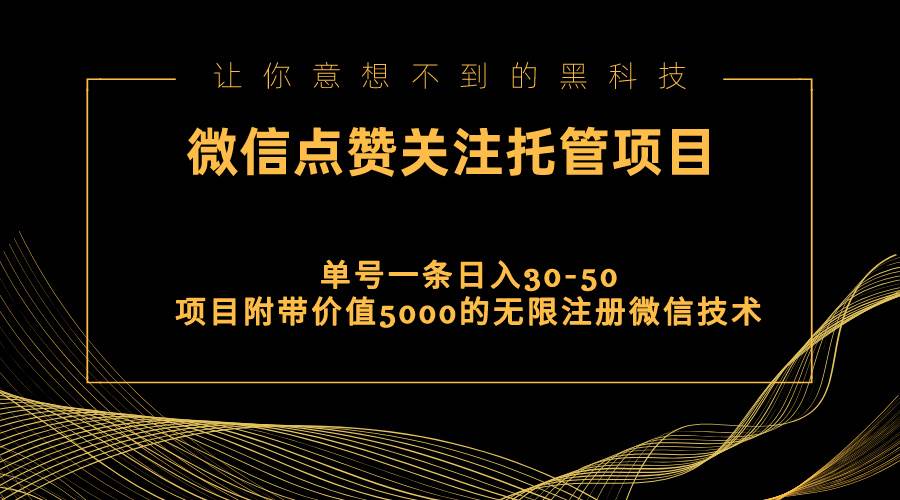 视频号托管点赞关注，单微信30-50元，附带价值5000无限注册微信技术-西瓜网创