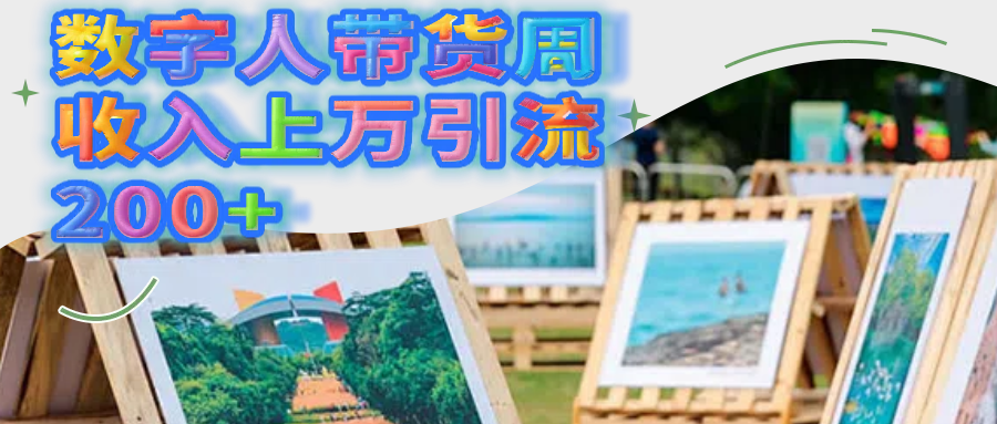 数字人带货周收入上万引流200+-西瓜网创