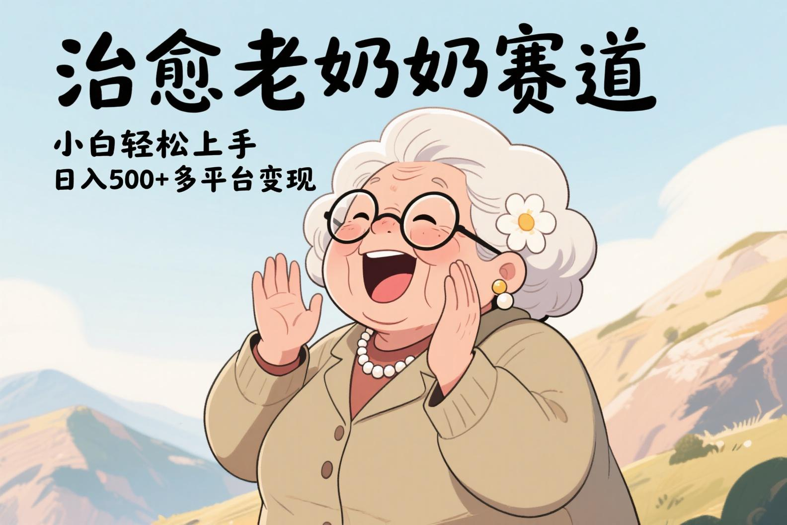 视频号治愈老奶奶赛道，小白轻松上手，日入500+多平台变现-西瓜网创