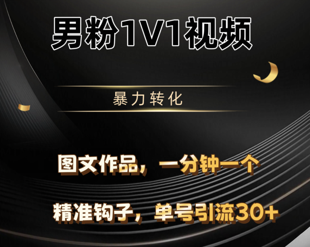 男粉1V1视频，硬改摄像头，高客单暴力转化，单日600+-西瓜网创