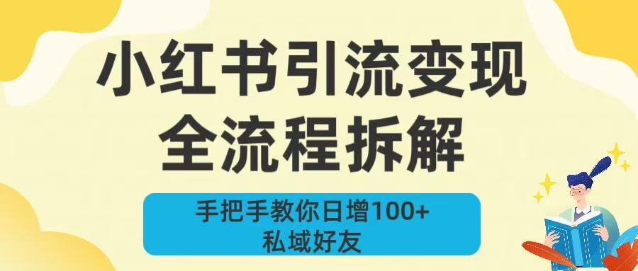 新手必看！小红书引流变现全流程拆解，手把手教你日增100+私域好友-西瓜网创