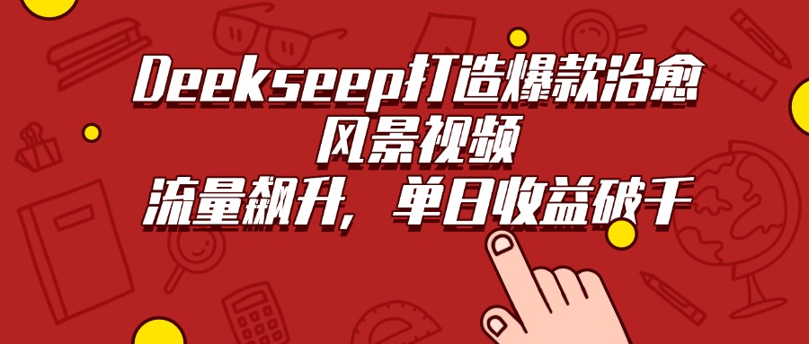Deekseep打造爆款治愈风景视频，流量飙升，单日收益破千-西瓜网创